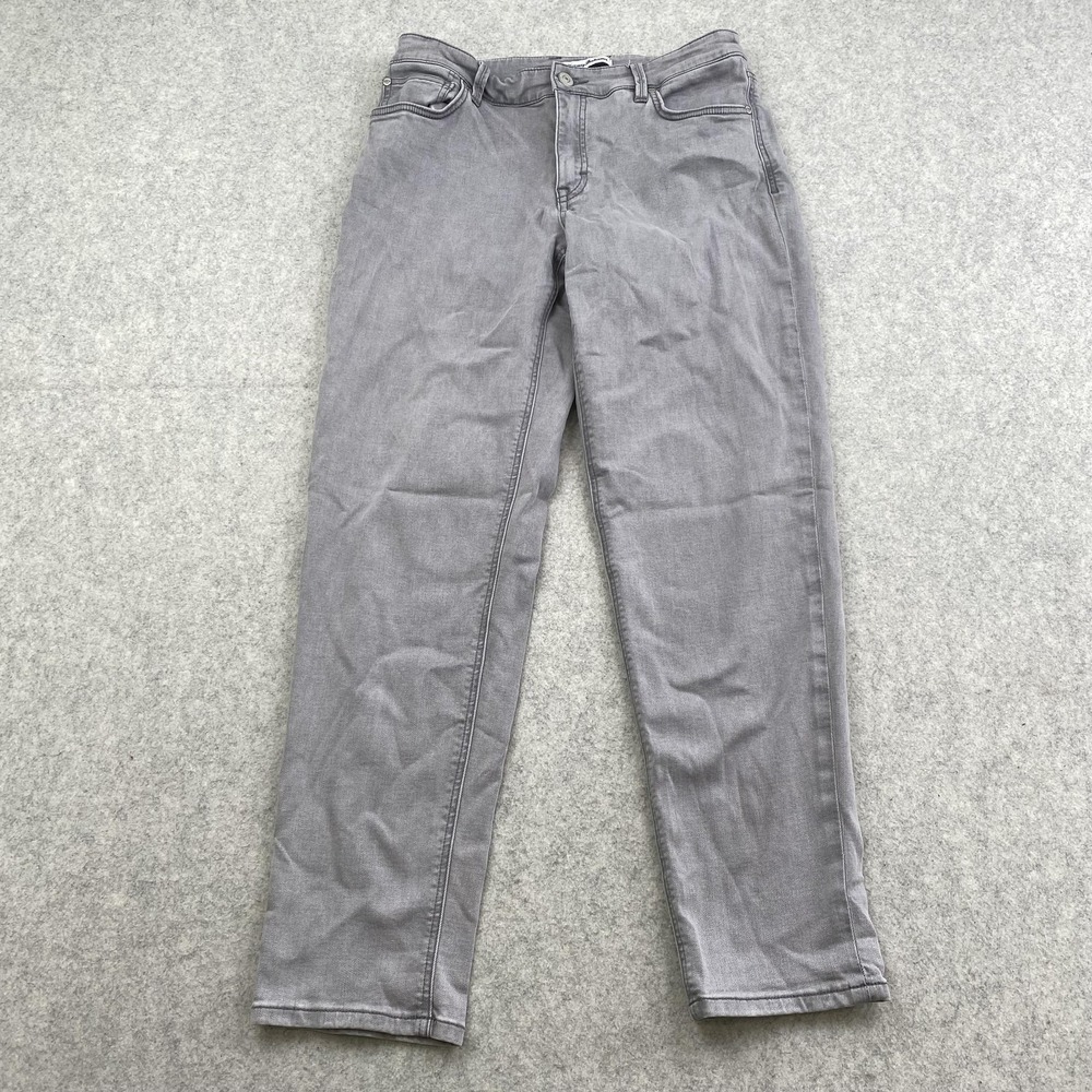 Tommy Bahama Leila Grey Mid Rise Slim Boyfriend Jeans Womens 31 (29x27) Charcoal